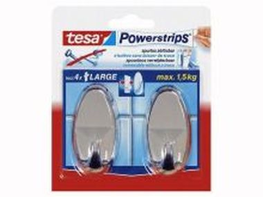 Powerstrips® Haken Large, oval chrom