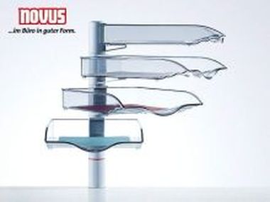 CopySwinger mit 4 Ablageschalen lichtgrau