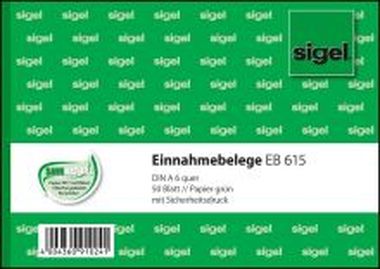 Einnahmebeleg mit Sicherheitsdruck, MwSt.-Nachweis A6 quer
