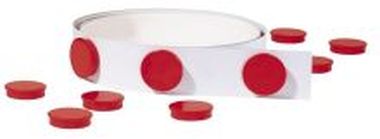 Magnethaftbänder 3,5 x 500 cm  inkl. 10 Magnete HM30 weiß