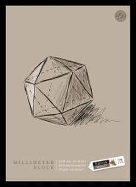 Millimeterpapierblöcke Block mit 25 Blatt