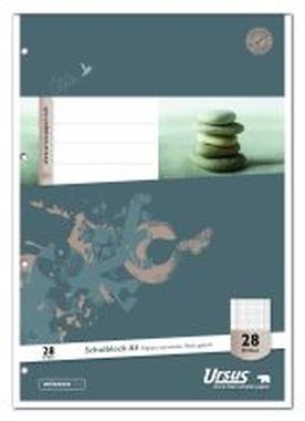 Schulblöcke 28s: kariert/Rand links und rechts