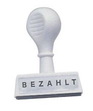 Textstempel Bezahlt