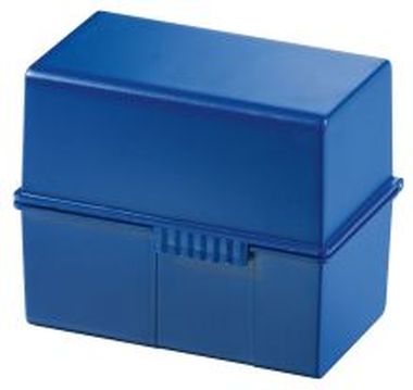 Karteiboxen für ca. 300 Karten A7 quer, Größe: 121x74x101 mm blau