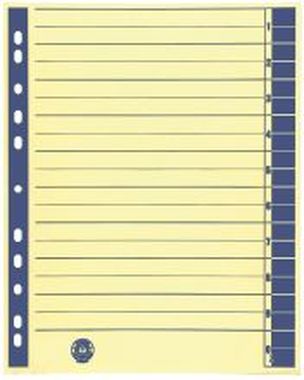 Trennblätter, farbig bedruckt Farbiger Rahmendruck blau