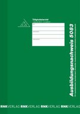 Ausbildungsnachweis für wöchentliche oder monatliche Eintragung. A4