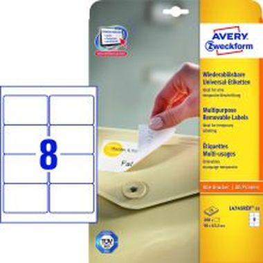 AVERY Zweckform® Wiederablösbare Etiketten Stick+Lift L4745REV-25