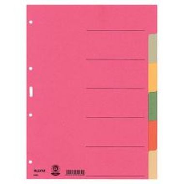 Kartonregister A4 blanko 6Farben