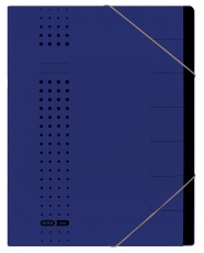 Ordnungsmappen chic mit 7 Fächern dunkelblau