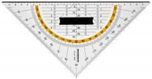 Geometriedreieck mit Schneidekante