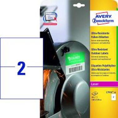 Avery Zweckform Ultra-Resistente Folien-Etiketten 210x148 mm weiß