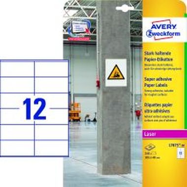 L7875-20 Stark haftende Papier-Etiketten, 105 x 48 mm, weiß
