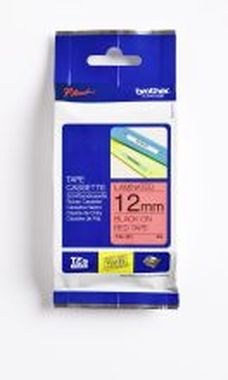 TZ-Schriftbandkassetten 12 mm x 8 m, laminiert schwarz auf rot