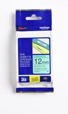 TZ-Schriftbandkassetten 12 mm x 8 m, laminiert schwarz auf grün