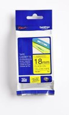 TZ-Schriftbandkassetten 18 mm x 8 m, laminiert schwarz auf gelb