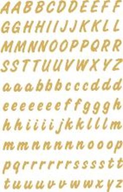 Buchstaben 8 mm A-Z wetterfest Folie transparent gold 2 Bl.