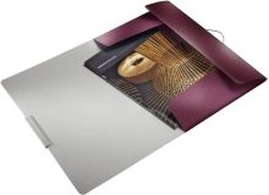 Eckspannermappe Style, A4, PP, granat rot