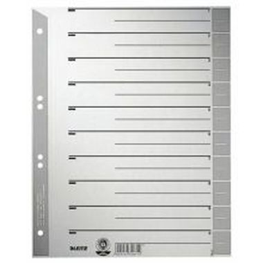 Trennblätter, farbig bedruckt grau