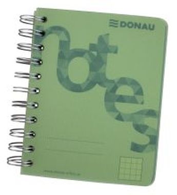 Collegeblock PP Cover - A6, kariert, grün