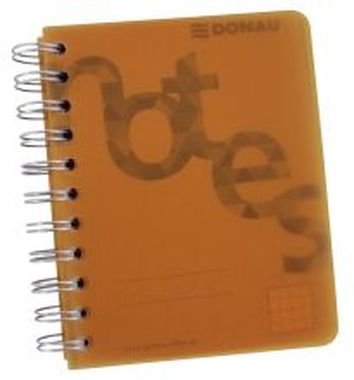Collegeblock PP Cover - A6, kariert, orange