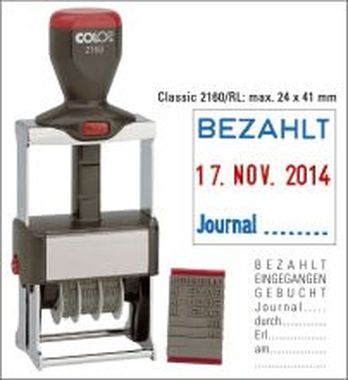 Classic Line 2160/RL 4 mm Datumstempel + austauschbare Text