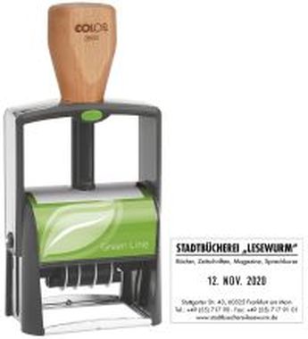 Classic Green Line Dater Classic 2660 Green Line max. 8 Zeilen 27 x 58 mm