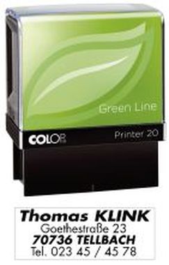 Printer Green Line Printer 20 Green Line max . 4 Zeilen 14 x 38 mm