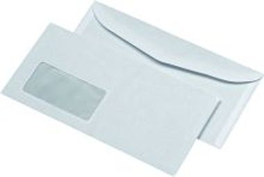 Briefumschläge Kompakt/Kuvertierumschläge Kuvertierumschläge mit Fenster mit ASK  (114x229 mm) gummiert 75 g/qm