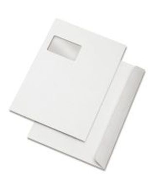 Versandtaschen C4, mit Fenster, haftklebend, 100 g/qm, weiß, 500 Stück