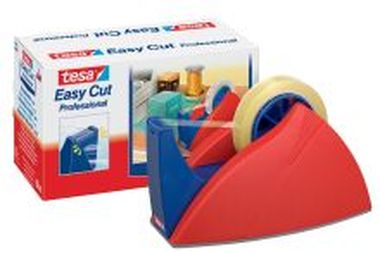 Tischabroller Easy Cut, leer für Rollen bis 25 mm x 66 m rot/blau