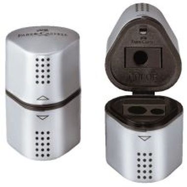 Dreifachdosenspitzer GRIP 2001 silber