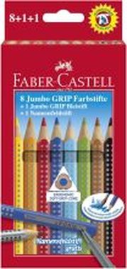 Farbstifte Jumbo GRIP Etuis mit verschiedenen Farben 8 Farben + Bleistift + Namensfeldstift