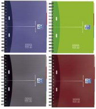 Office-EUROPEAN BOOK extra stabiler Karton-Deckel, 2-fach gelocht, 3 versetzbare Register A5+ kariert, 5 mm 100 Blatt