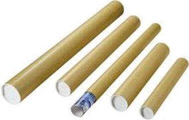Versandrohre mit vormontierten Verschlusskappen Ø 430x60 mm 24 Stück