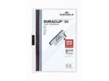 Klemm-Mappe DURACLIP® Original für bis zu 30 Blatt A4, Größe: 220x307 mm weiß