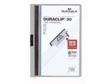 Klemm-Mappen DURACLIP® Original für bis zu 30 Blatt A4, Größe: 220x307 mm grau