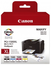 Canon Tintenpatrone PGI-1500XL Multipack schwarz, cyan, magenta, yellow