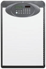 Klemmbrett mit Solarrechner schwarz