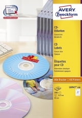 AVERY Zweckform® CD-Etiketten ClassicSize L6043-100 weiß