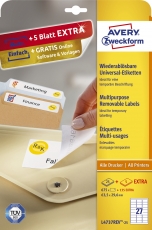 AVERY Zweckform® Wiederablösbare Etiketten Stick+Lift L4737REV-25