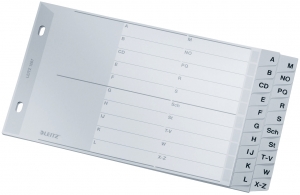 Register A - Z aus Kunststoff A5 quer, 2 Abläufe 20 Blatt