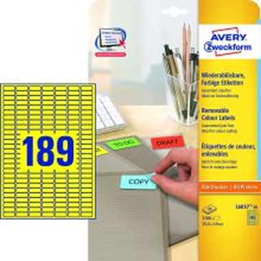 AVERY Zweckform® Kennzeichnungs-Etiketten Mini L6037-20 gelb