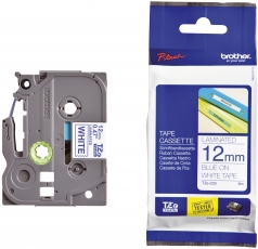 TZ-Schriftbandkassetten 12 mm x 8 m, laminiert blau auf weiß