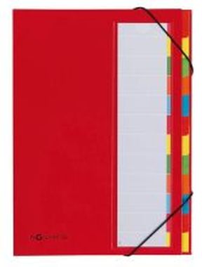 Deskorganizer mit 12 Fächern rot
