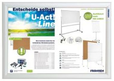 Schaukasten Wechselrahmen Security - Feuerfest, für DIN A3, silber