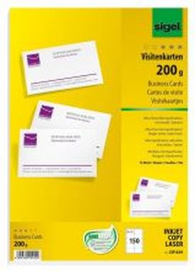 Sigel® PC-Visitenkarten, weiß DP839