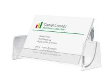 Visitenkarten-Aufsteller glasklar