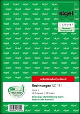 Rechnungen mit fortlaufender Nummerierung A5