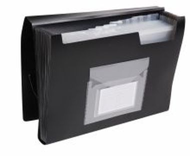 Fächermappen gedeckte Farben schwarz