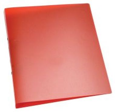 Ringbuch transparent Ringdurchmesser 25 mm rot-transparent